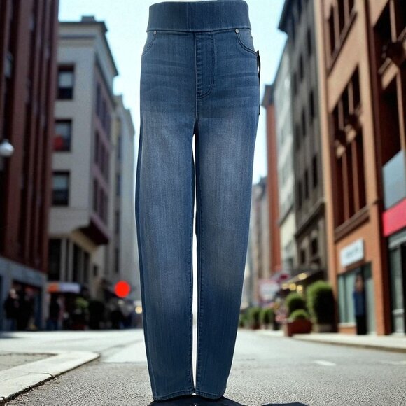 Liverpool Los Angeles Womens Skinny Jeans Size 29 8 High Rise Pull On Stretch De - Picture 1 of 12